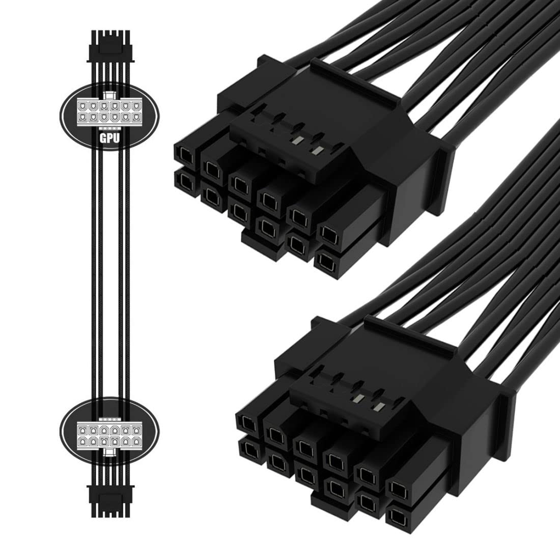 12VHPWR ATX3.0 PCI-E 5.0 Power - Dual 8Pin To 16Pin 12Vhpwr Cable 评论和价格