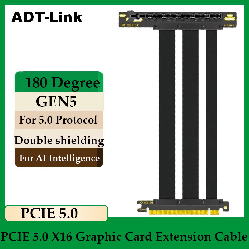 ADT-Link PCI-E 5.0 16X Riser C - Pcie 5.0 Gpu Riser Cable 评论和价格