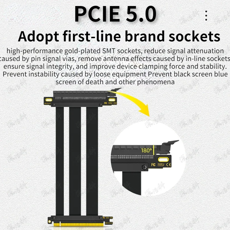 ADT-Link PCI-E 5.0 16X Riser C - Pcie 5.0 Gpu Riser Cable 评论和价格